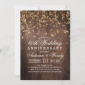 Invitation d'anniversaire de mariage d'automne de  (Devant)