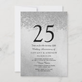 Invitation d'anniversaire de mariage de 25 ans ave (Devant)