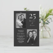 Invitation d'anniversaire de mariage de 25 ans d'a (Debout devant)