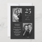 Invitation d'anniversaire de mariage de 25 ans d'a (Devant)