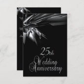 Invitation d'anniversaire de mariage de 25 ans élé (Devant / Derrière)