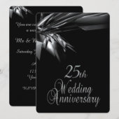 Invitation d'anniversaire de mariage de 25 ans élé (Devant / Derrière)