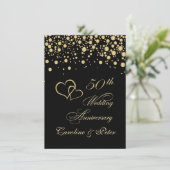 Invitation d'anniversaire de mariage de 50 ans à c (Debout devant)