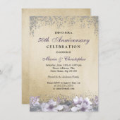 Invitation d'anniversaire de mariage de 50 ans à f (Devant / Derrière)