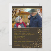 Invitation d'anniversaire de mariage de 50 ans à m (Devant)