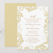 Invitation d'anniversaire de mariage de 50 ans à t (Devant / Derrière)