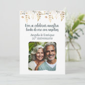 Invitation d'anniversaire de mariage de 50 ans ave (Debout devant)