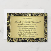 Invitation d'anniversaire de mariage de 50 ans ave (Dos)