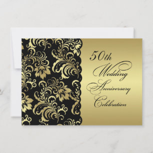 Invitation d'anniversaire de mariage de 50 ans ave