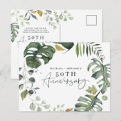 Invitation d'anniversaire de mariage de 50 ans ave (Devant / Derrière)