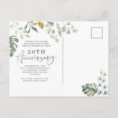 Invitation d'anniversaire de mariage de 50 ans ave (Dos)