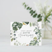 Invitation d'anniversaire de mariage de 50 ans ave (Debout devant)