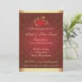 Invitation d'anniversaire de mariage de 50 ans ave (Debout devant)