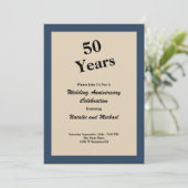 Invitation d'anniversaire de mariage de 50 ans Ble (Debout devant)