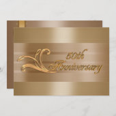 Invitation d'anniversaire de mariage de 50 ans en  (Devant / Derrière)