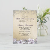Invitation d'anniversaire de mariage de 50 ans Fle (Debout devant)