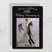 Invitation d'anniversaire de mariage de 50 ans Vin (Devant / Derrière)