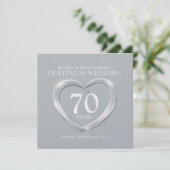 Invitation d'anniversaire de mariage de 70 ans ave (Debout devant)