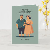 Invitation d'anniversaire de mariage de couple (Fleur jaune)