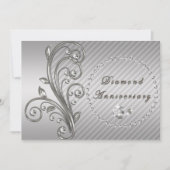 Invitation d'anniversaire de mariage de diamant (Devant)