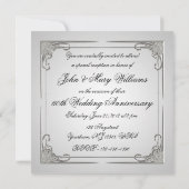 Invitation d'anniversaire de mariage de diamant (Dos)