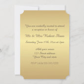 Invitation d'anniversaire de mariage de diamant (Dos)