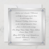 Invitation d'anniversaire de mariage de diamant en (Dos)
