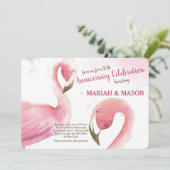 Invitation d'anniversaire de mariage de Flamants R (Debout devant)