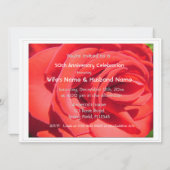 Invitation d'anniversaire de mariage de fleur de r (Dos)