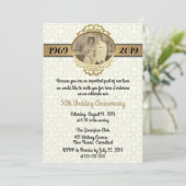 Invitation d'anniversaire de mariage de style vint (Debout devant)