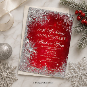 Invitation d'anniversaire de mariage de vacances d