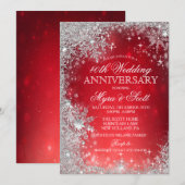 Invitation d'anniversaire de mariage de vacances d (Devant / Derrière)