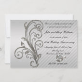 Invitation d'anniversaire de mariage diamant (Dos)