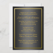 Invitation d'anniversaire de mariage d'or (Dos)