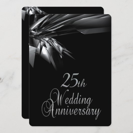 Invitation d'anniversaire de mariage élégante pour (Devant / Derrière)