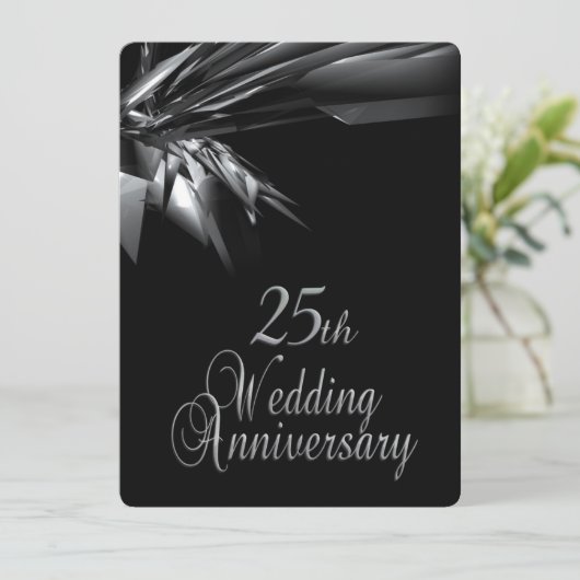 Invitation d'anniversaire de mariage élégante pour (Debout devant)