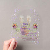 Invitation d'anniversaire de mariage en acrylique (In situ (ordinateur de poche))