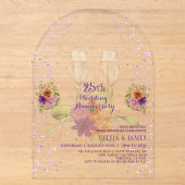 Invitation d'anniversaire de mariage en acrylique (Recto)