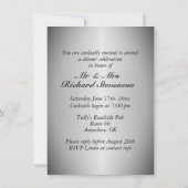 Invitation d'anniversaire de mariage en argent (Dos)