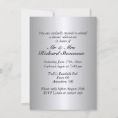 Invitation d'anniversaire de mariage en argent (Dos)