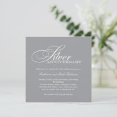 Invitation d'anniversaire de mariage en argent (Debout devant)