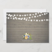 Invitation d'anniversaire de mariage en bois rusti (Dos)