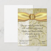 Invitation d'anniversaire de mariage en or (Devant / Derrière)
