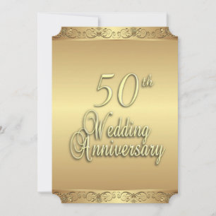 Invitation d'anniversaire de mariage en or