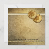 Invitation d'anniversaire de mariage Fleurs de mar (Dos)