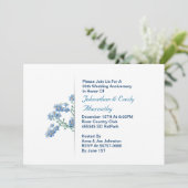 invitation d'anniversaire de mariage floral (Debout devant)