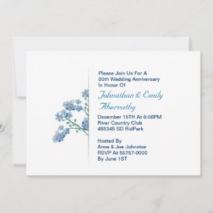 invitation d'anniversaire de mariage floral