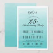 Invitation d'anniversaire de mariage Lac Glacé Omb (Devant / Derrière)