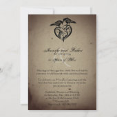 Invitation d'anniversaire de mariage Maison Gothiq (Dos)