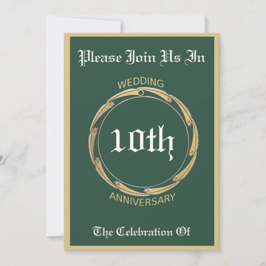Invitation d'anniversaire de mariage militaire (Devant)
